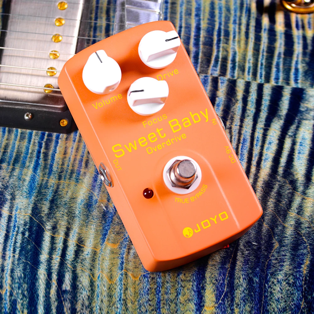 JOYO JF-36 SWEET BABY Overdrive Guitar Effect Pedal Low Gain Overdrive Pedal with Volume/Drive/Focus Knobs True Bypass