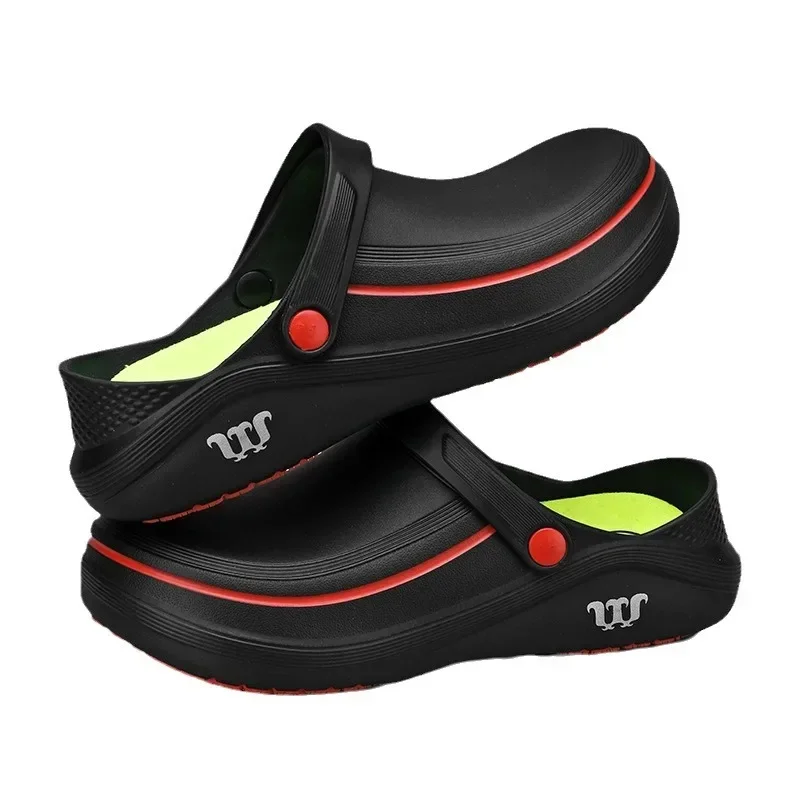 Herenklompen Antislipsandalen Chef-schoenen Heren Werkschoenen waterdichte mode Tuinschoenen Klompen voor strandslippers