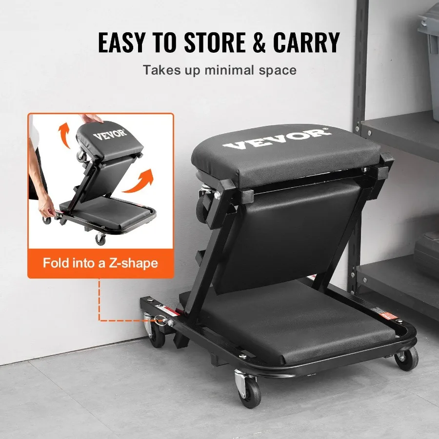 40 po pliable Z Garage Creeper Mechanic Creeper Tabouret capacité 450 lb