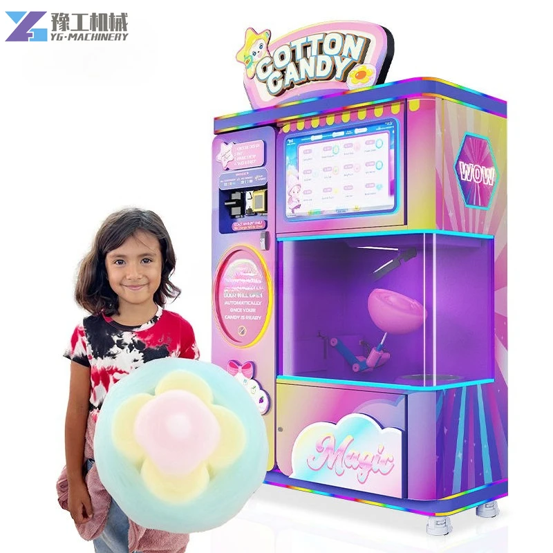 Coin Operated Cotton Candy Vending Machine Amusement Park Widely Using Automatic Cotton Candy Making Machine for South Africa