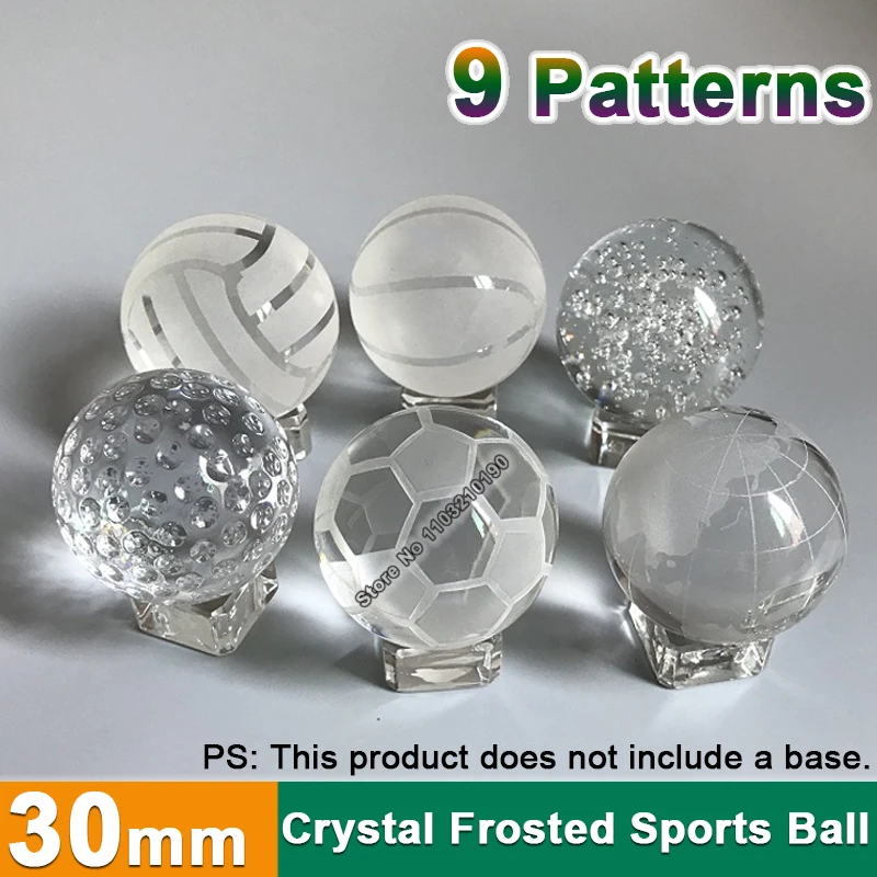 

1-10Pcs 30mm Ice Crack Crystal Ball Glass Magic Sphere Sports Ball Ornament Rocky Water Fountain Balls Living Room Home Decor