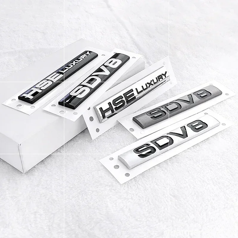 ABS Car Body Side Badge Sticker Trunk Emblem For Land Rover SDV6 SDV8 HSE Luxury Discovery Range Rover Defender refit parts