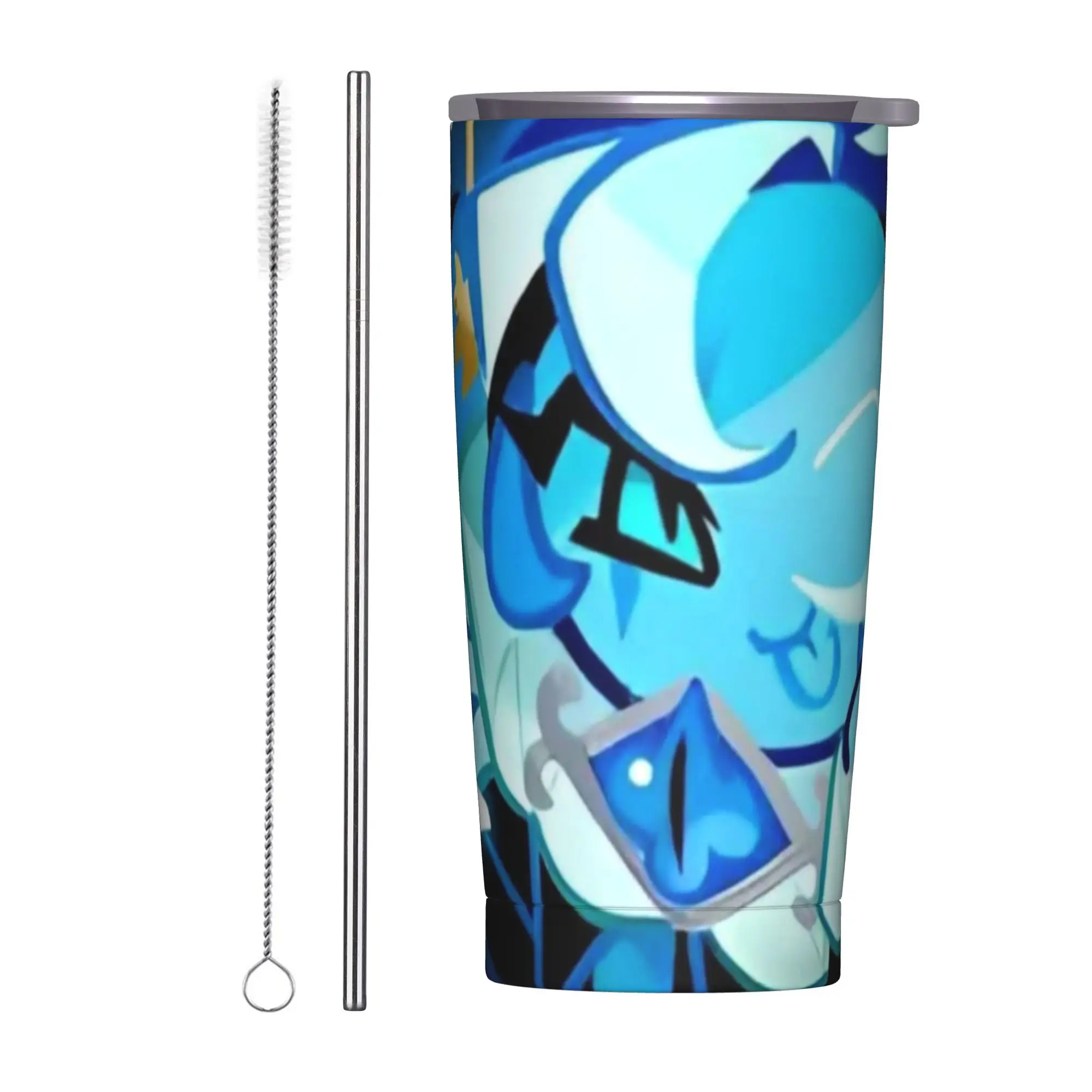 jester cookie crk cookie run kingdom  Tumbler Vacuum Insulated  Thermal Cup Vacuum Flask School Mugs Spill Proof, 20oz