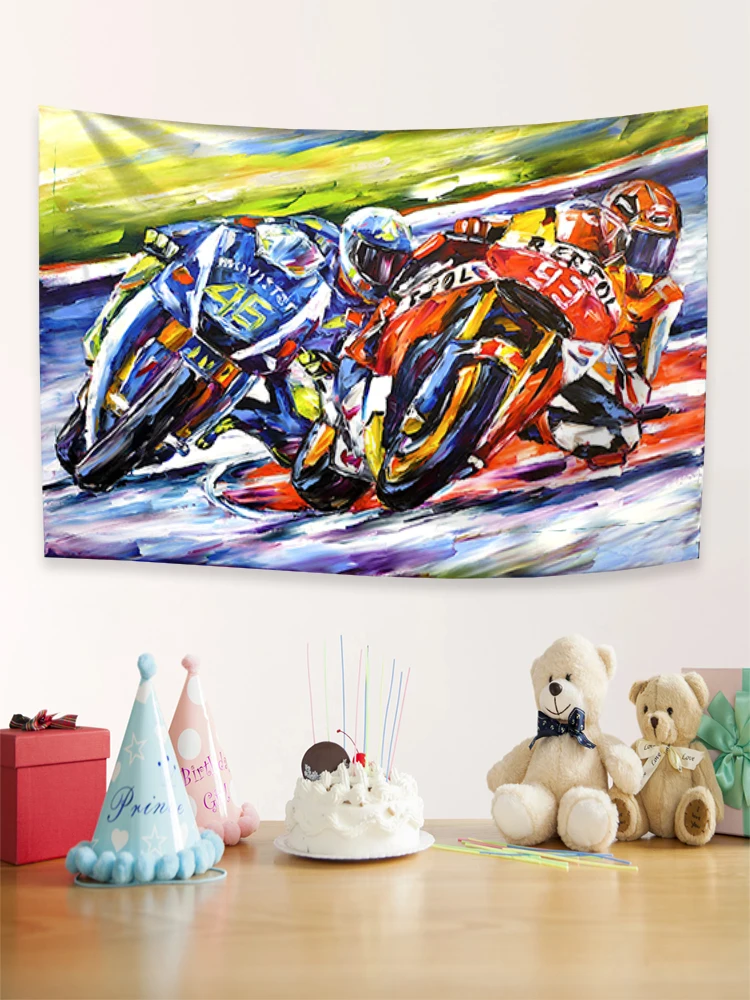 FLAGDOM 90X150CM 3X5Ft Legendary Motorcycle Rider Flag Polyester Printing Moto Poster Banner For Decor Tapestry