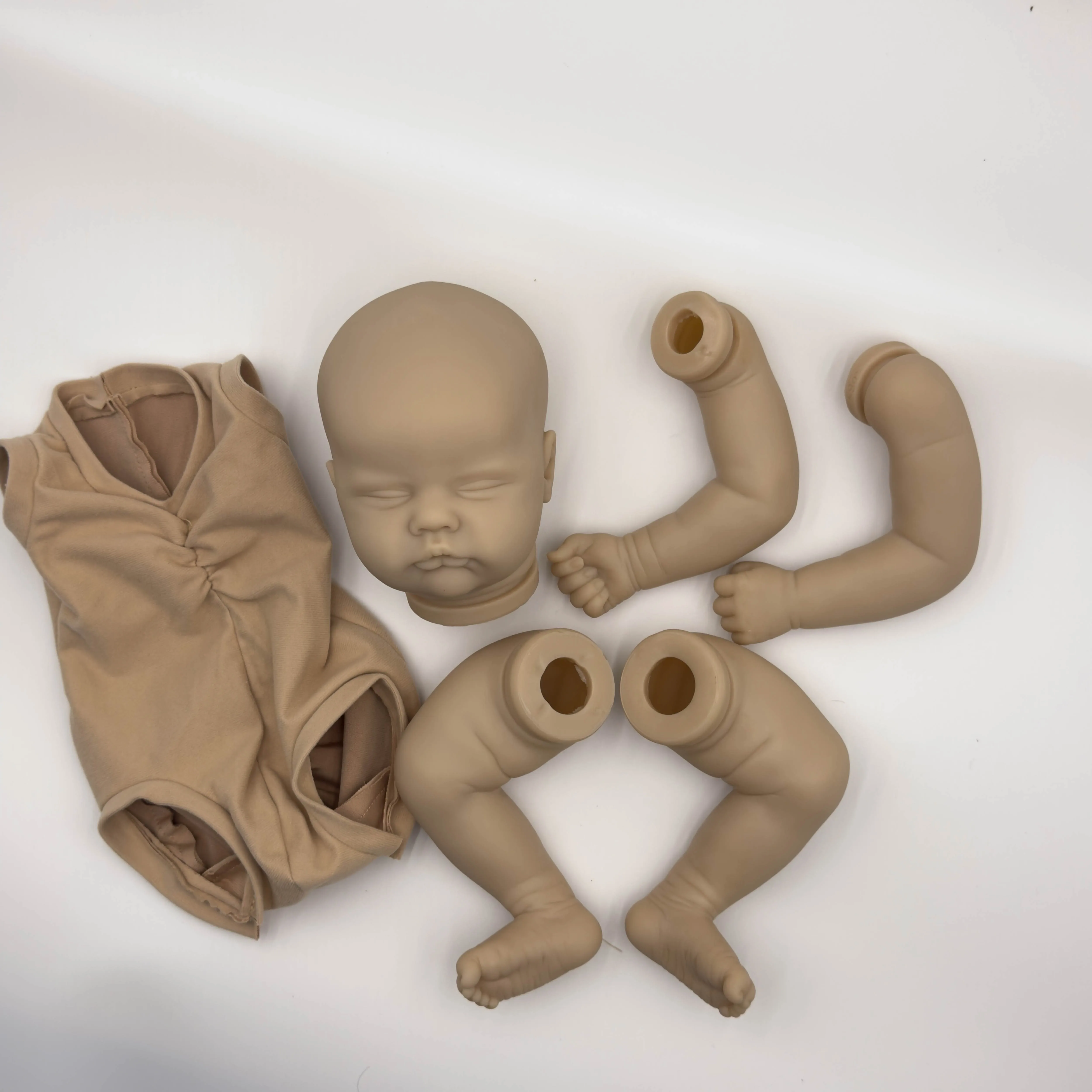 NPK Clearance 19inch Original Quinbee Reborn Doll Kit New Limbs Sleeping Baby Unpainted Unfinished Doll Parts DIY Toys