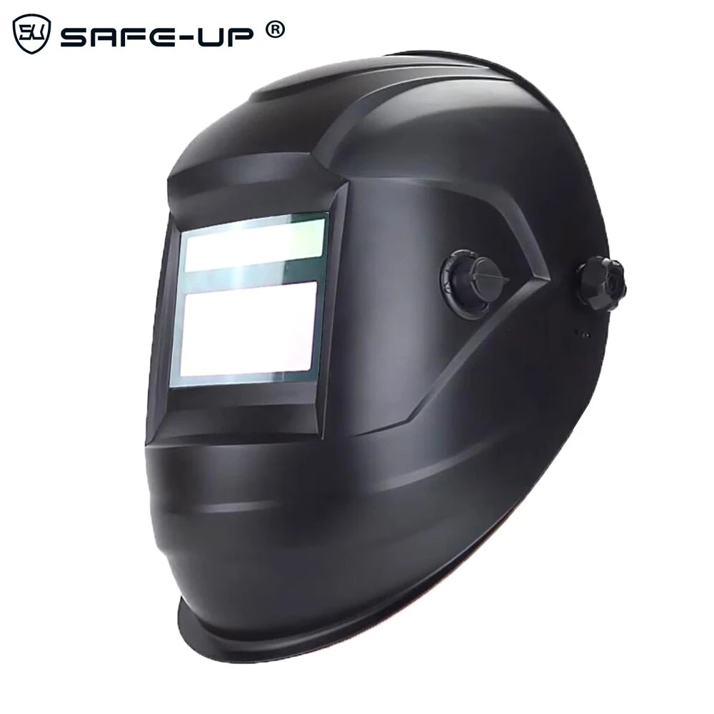 

SAFEUP New Welding Mask Auto Darkening Welding Helmet Hood for Welder Machine Welding Face Cover Solar Powered Black