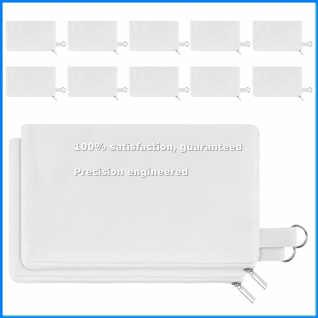 

Cosmetic Bags,Blanks Bags DIY Makeup Bags Toiletry Pouch Iron on Transfer Zipper Canvas Pencil Bag for School Travel DIY-A69M