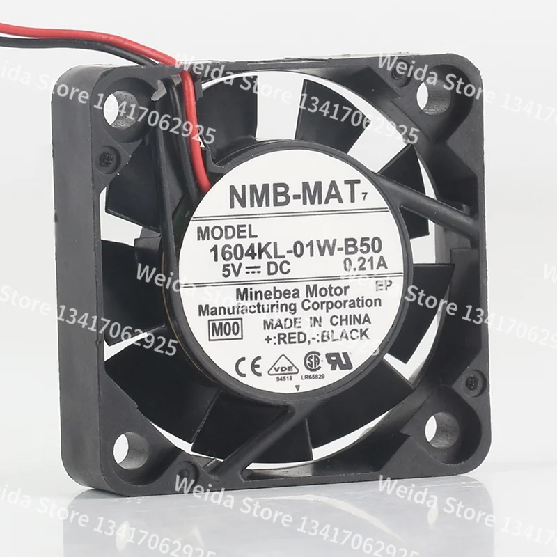 New NMB DC 5V 0.21A 4CM high air volume 40X40X10MM double ball bearing 2-wire 1604KL-01W-B50 4010 cooling fan