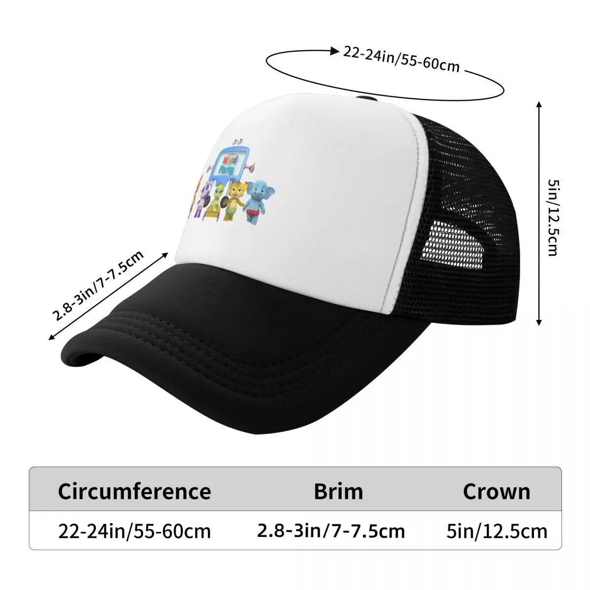 Word Party cartoon Baseball Cap custom Hat Horse Hat fishing caps man Golf Men Women's