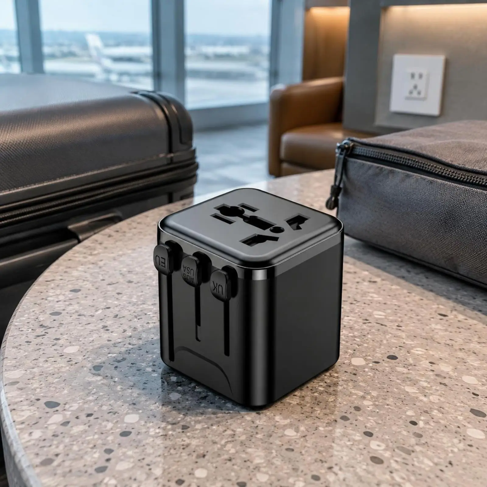 Universal Travel Adapter 180+ Country Compatibility International Plug Converter Overload Protector Protection Travel Adapter