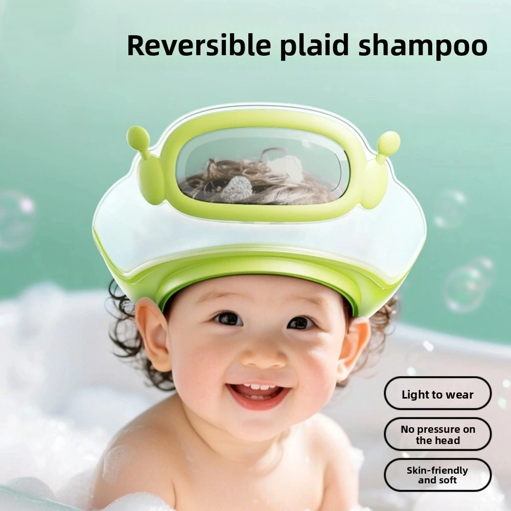 

Comfortable Adjustable Size Shampoo Hat 2-way Head Wearing Non-slip 's Shampoo Cap Ear Protection Waterproof 's Shower Cap
