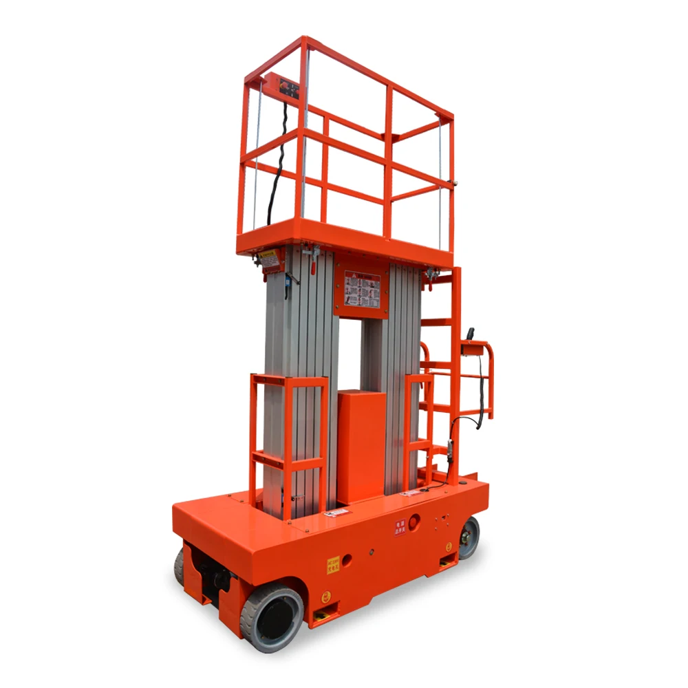 

High quality automatic lifting and telescopic single mast mobile aluminum alloy platform customized for hotels and farms