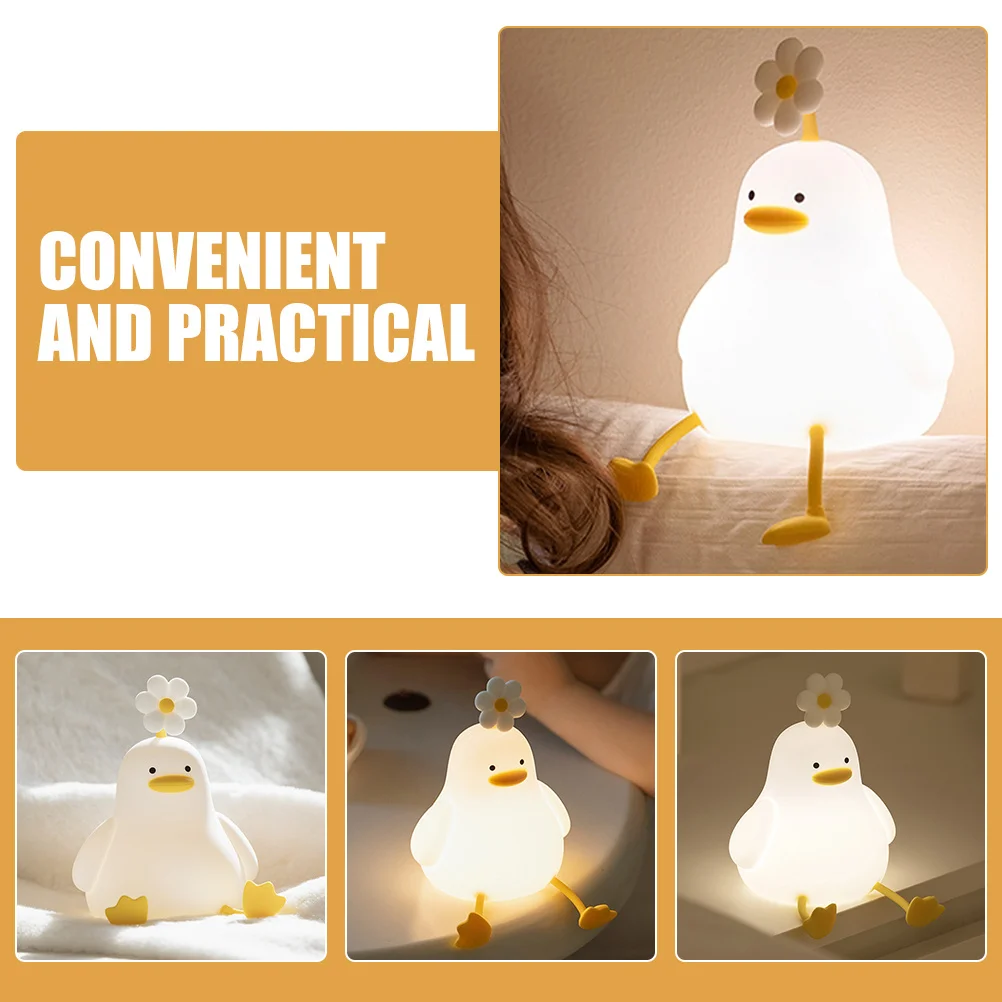 

Playful Duck LED Night Light Warm White Bedroom Bedside Table Lamp Decorative Small Room Night Lamp Room Light
