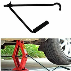 Carro preto dobrável mão jack rocker dobrável alça scissor jack rocker carro ferramentas