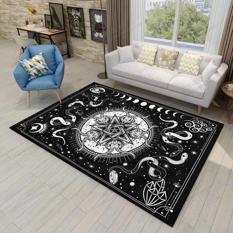 Modern Minimalist Dark Style Decorative Carpets, Bedside Non-Slip Rug, Living Room, Bedroom, Bedside, Home, Cloakroom, Study Rug