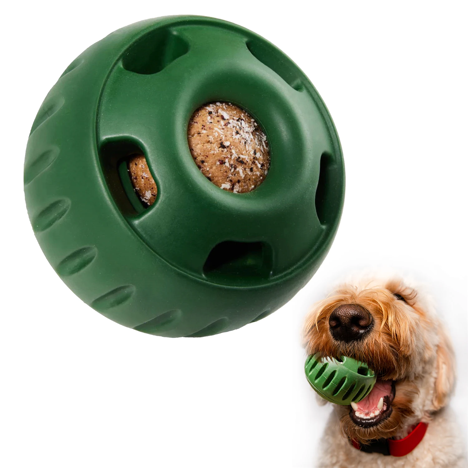 

Rubber Dog Licking Ball Toy Pet Interactive Toy Dog Chewing Toy Can Be Filled with Dog Eating Ball, Slow Eating Leaking Ball