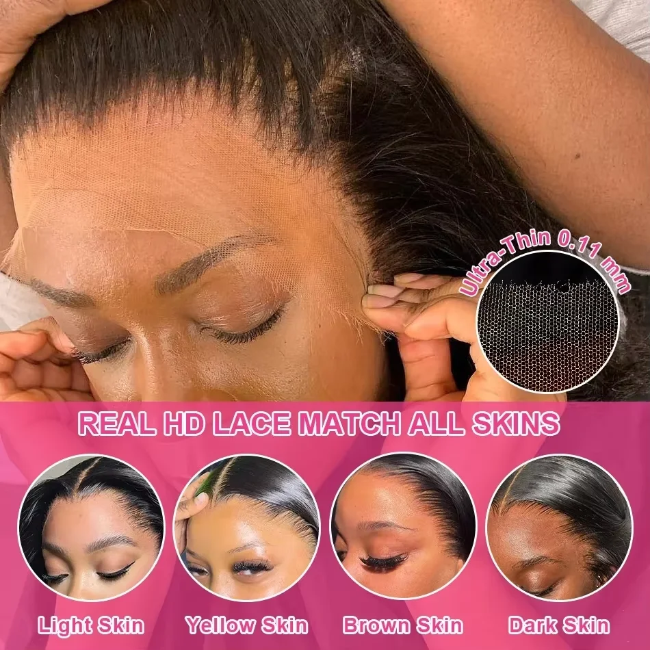 200 밀도 바디 웨이브 인모 가발 30인치 13x6 HD 투명 레이스 가발 웨이브 인모 13x4 HD 레이스 프론트 가발 여성용