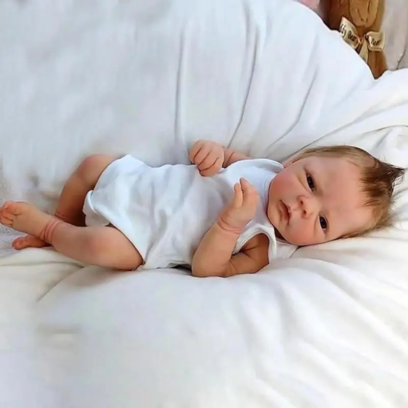 Reborn Doll Full Body Soft Simulation Baby Little Girl Boy 46cm Gift