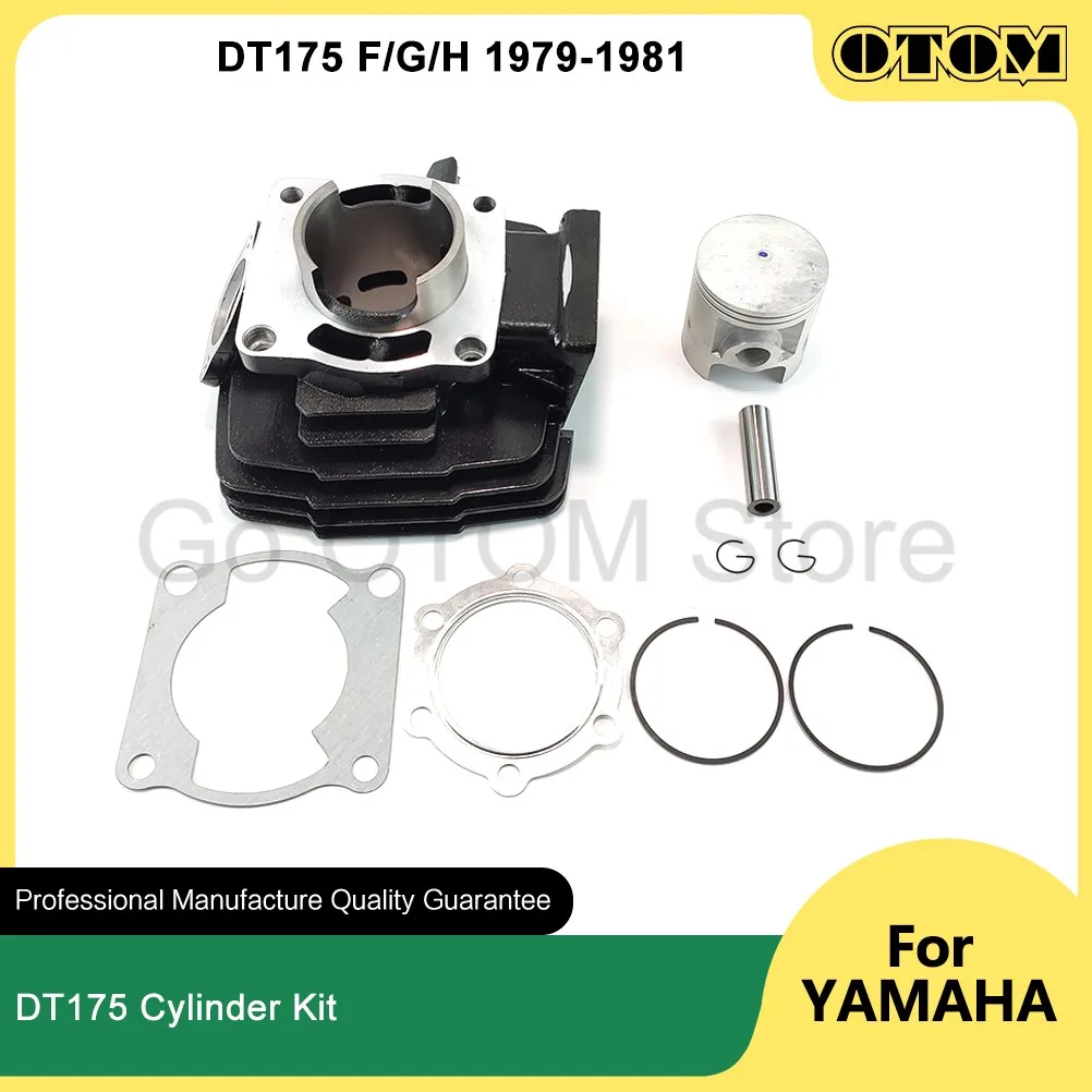 OTOM For YAMAHA DT175 F/G/H 1979-1981 Motorcycle 66mm Cylinder Block Piston Pin Ring Gasket Kit 2A7-11311-00-00 Off-road Bikes
