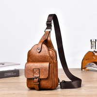 Large Capacity Waterproof Chest Bag for Men, Casual Retro Crossbody Shoulder Bag with Advanced Sense, Ideal for Street Style