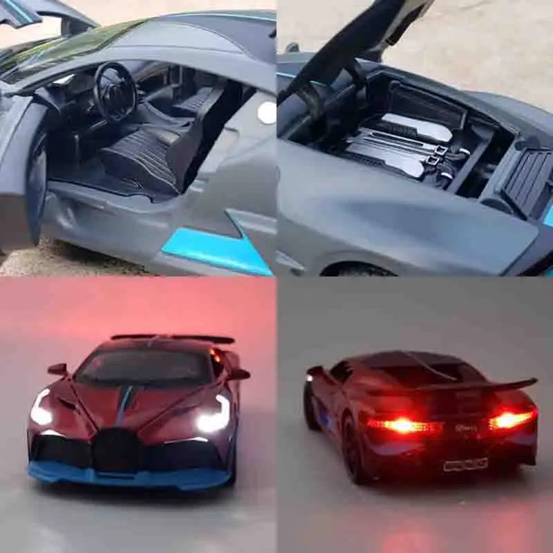 1/32 DIVO スーパースポーツカー 合金製モデル ダイキャスト プルバック サウンドライト シミュレーション車両 子供向けギフト おもちゃ