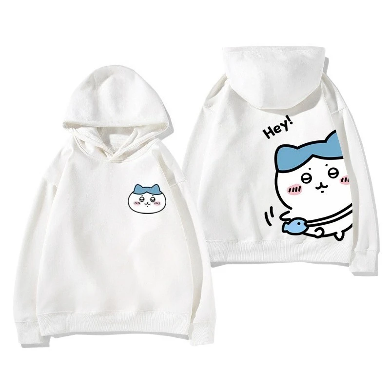 

Детский новый повседневный модный пуловер с принтом Kawaii Chiikawa, толстовка с капюшоном для мальчиков и девочек, осенне-зимняя теплая толстовка с капюшоном для занятий спортом на открытом воздухе