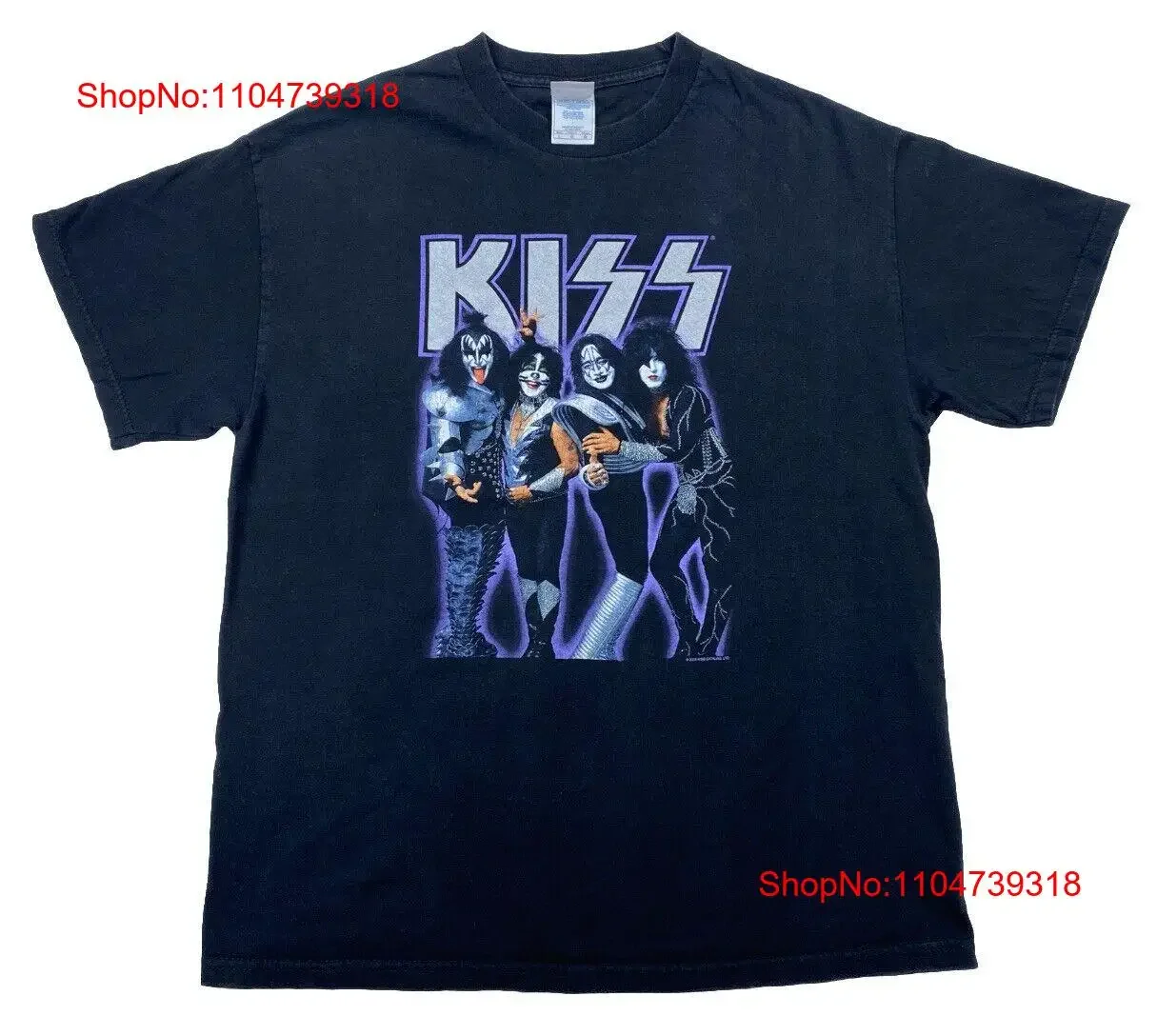 KISS Camiseta de banda grande para hombre Negro 2006 Y2K Catálogo LTD vintage Lavado Transpirable Casual ropa de diseñador gráfico Unisex