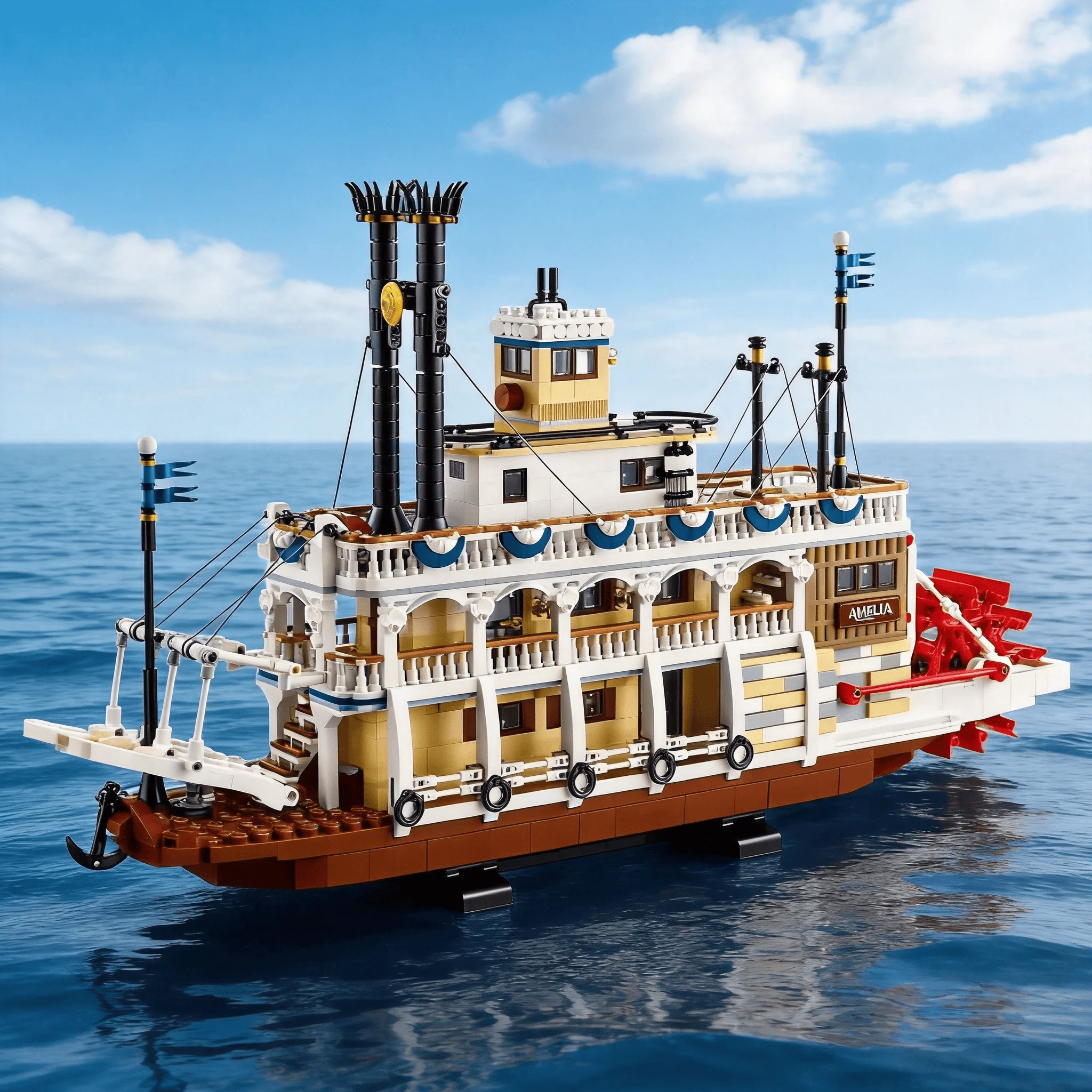

2026 new transport ship Christmas gift difficult to assemble steamboat building blocks home decoration model toys adult holiday