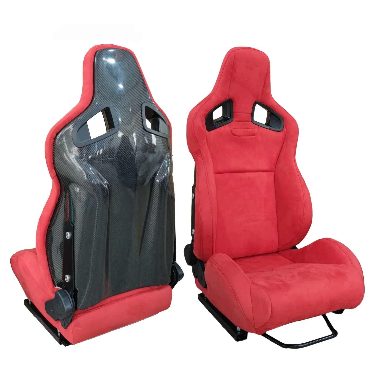 

1039R Recline Red Suede CF Racing Car Seats