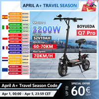BOYUEDA Q7Pro Escooter 3200W Dual Motor 52V19AH Battery Dual Drive 10 Inch Adult E-Scooter Silent Tire Foldable Electric Scooter