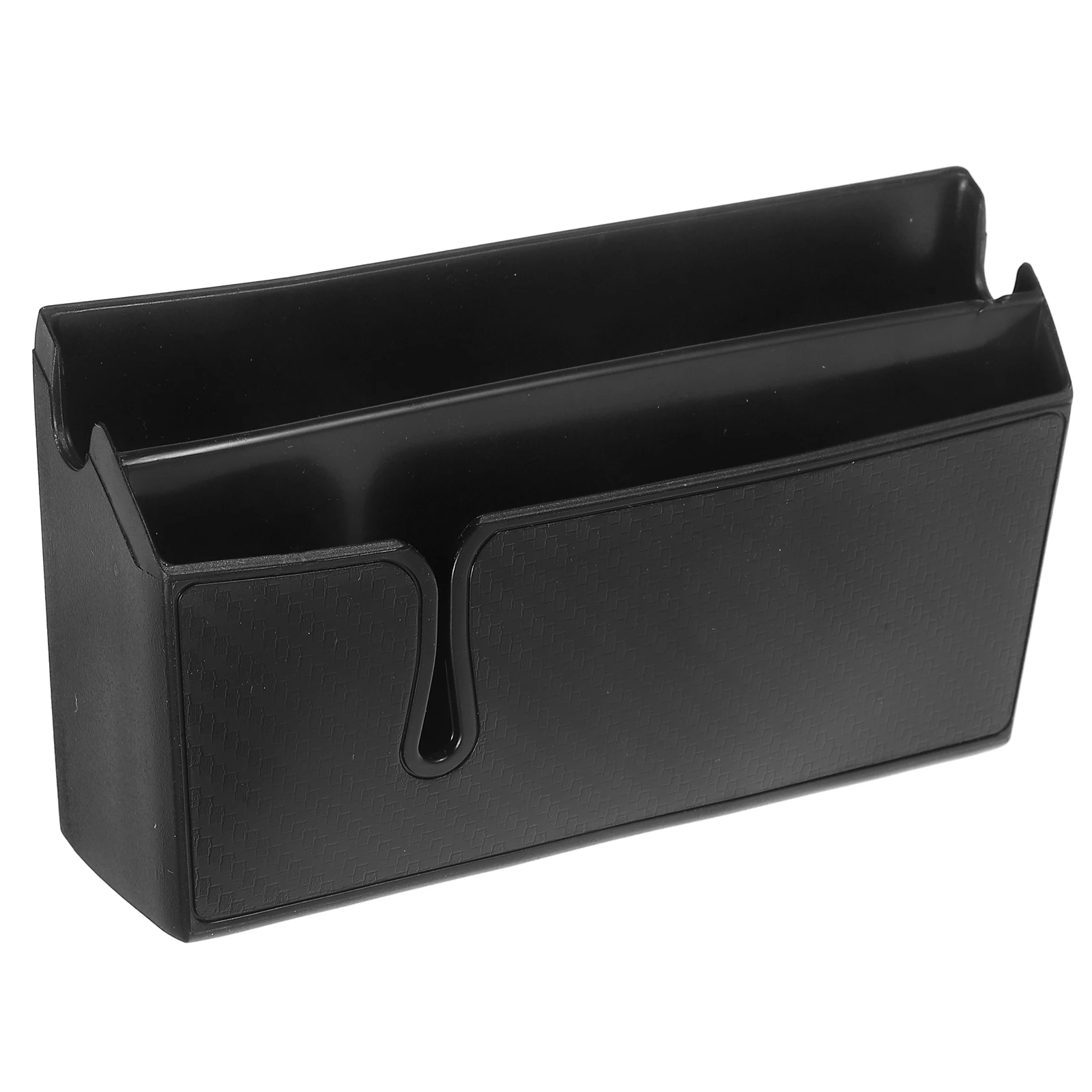 

Double Layer Car Organizer Box Self-Adhesive Dashboard Storage For Phone Cash Cards 250G Capacity Easy Install Remove L Black