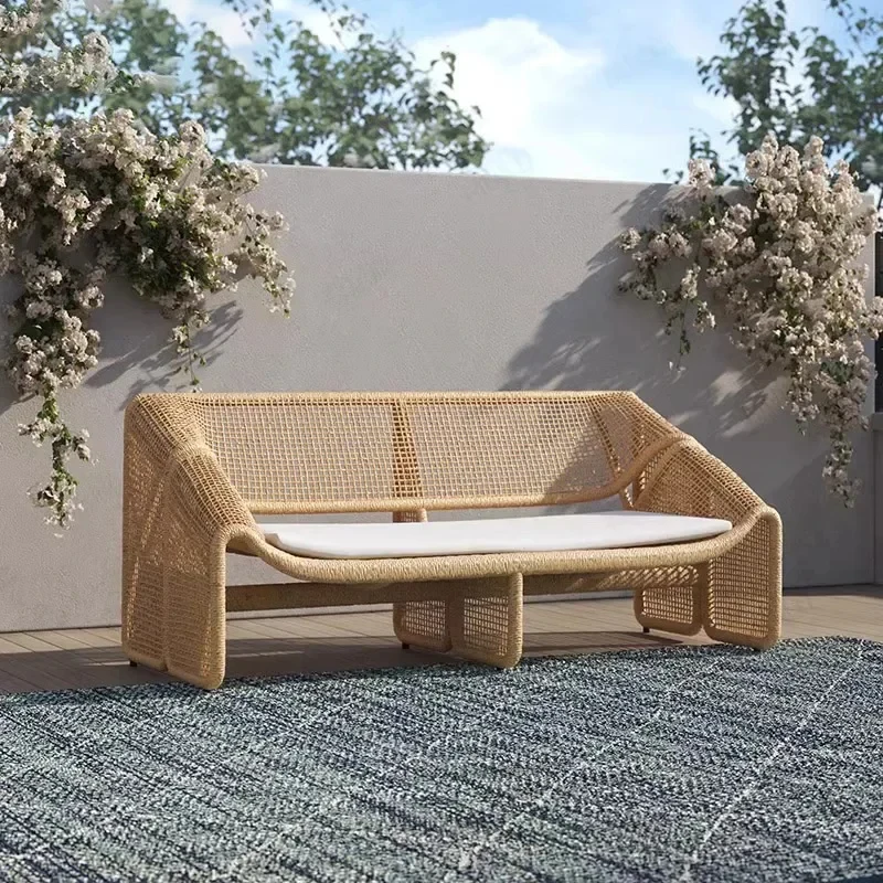 Rattan Sofa Outdoor Lazy Internet Celebrity Home Dining Balcony Corner