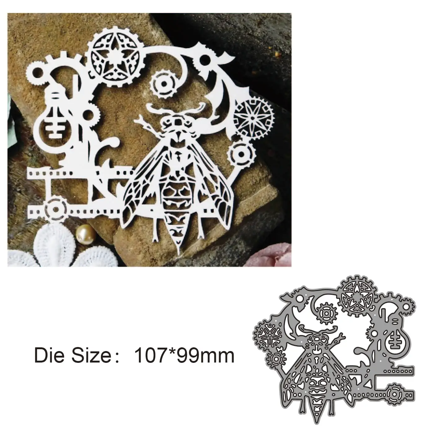 New 2024 Metal Cutting DiesFrame and gears diy Scrapbooking Photo Album Decorative Embossing PaperCard Crafts Dies