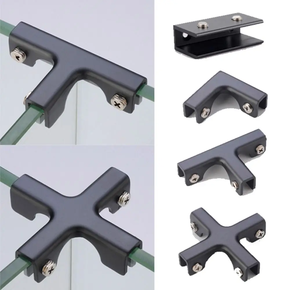 Aluminum Alloy Angle Corner Code T-cross L-type Glass Clip Rustproof Fixing Clip Corner Guard Corner Buckle Hardware