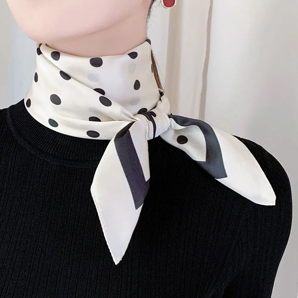 وشاح حريري عقال حقيبة فرنسية الديكور وشاح مربع كبير مخطط وشاح مطبوع الإناث شال وشاح حريري الأوشحة الكورية نمط