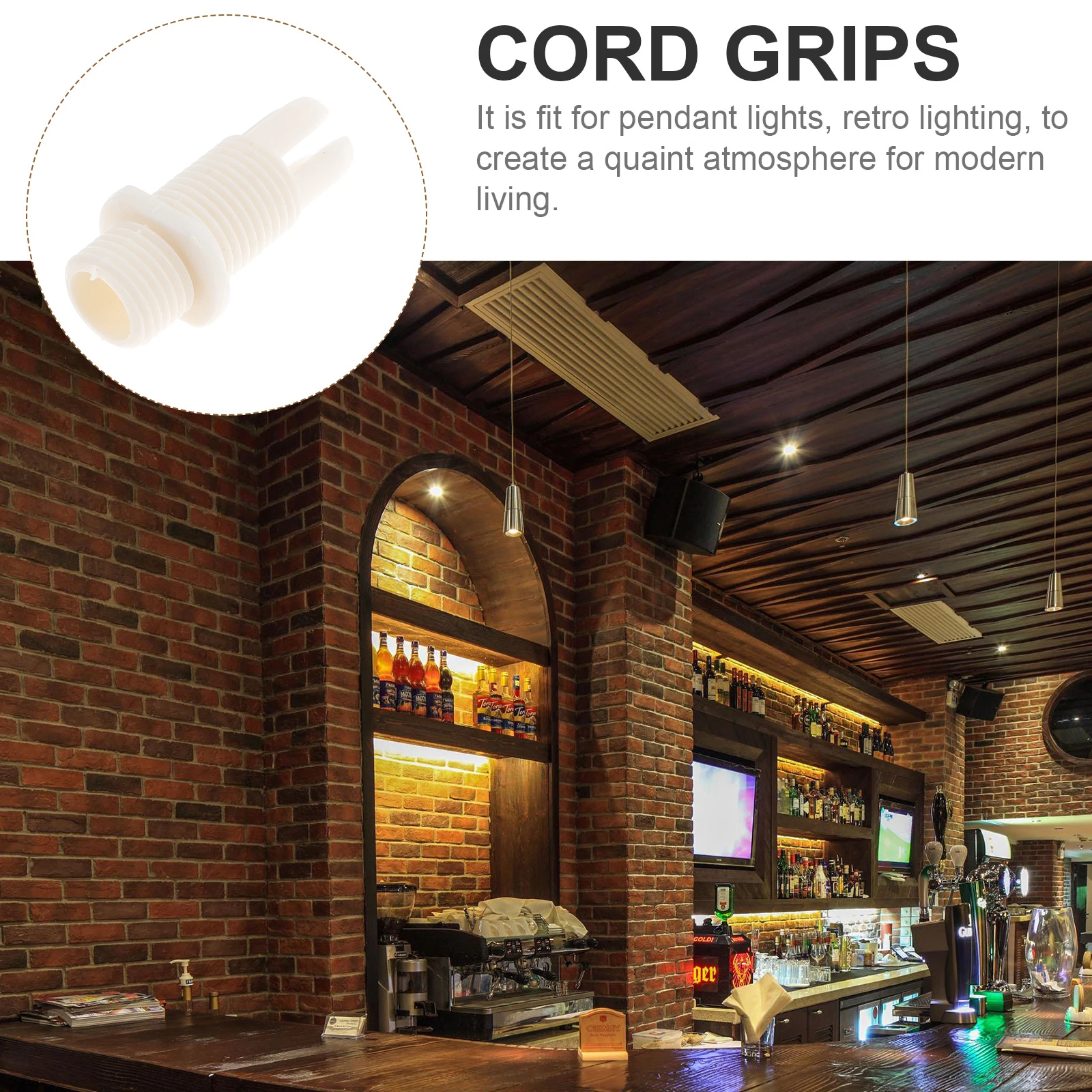 

100Pcs Cable Gland Strain Relief Connector for Hanging Lights Ceiling Fans Cord Fixing Clamp DIY Lamp Installation Accessory