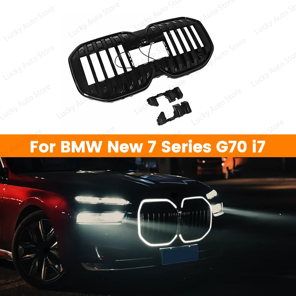 

Luminous Front Bumper Grille LED Light Lamp For New 7 Series G07 I7 23-24 Car LED Grille Grille Upper Bumper Hood Mesh Grid With