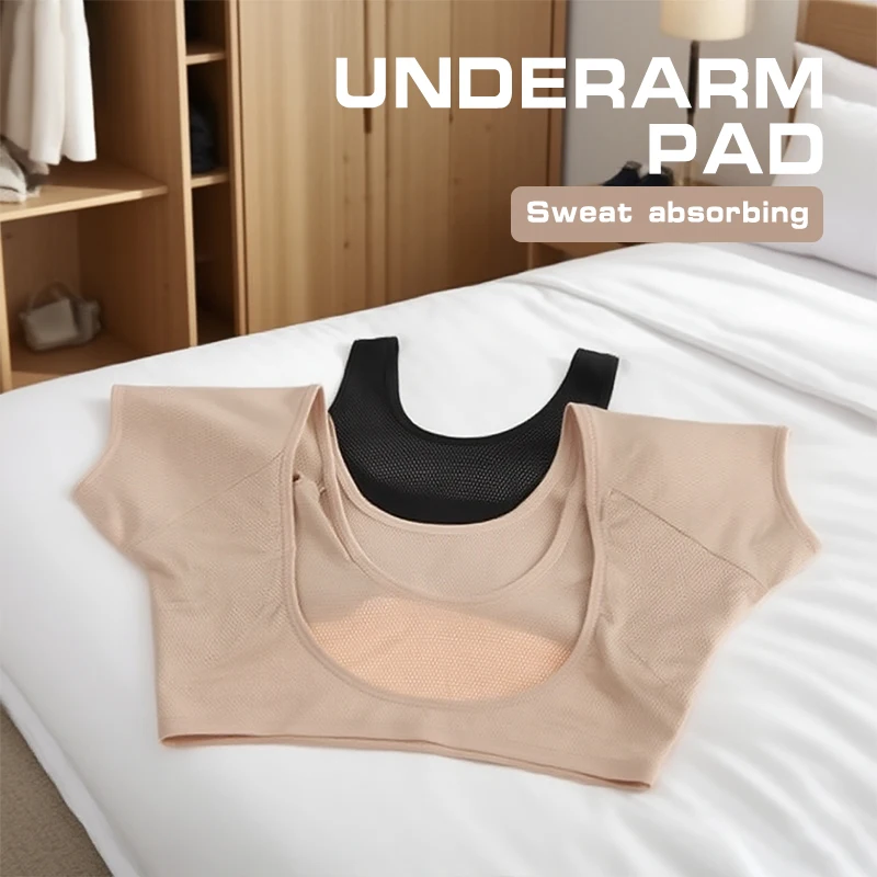 

T-shirt Shape Sweat Pads Washable Dress Clothing Perspiration Deodorant Pads Armpit Care Sweat Absorbent Pad Deodorant for Women