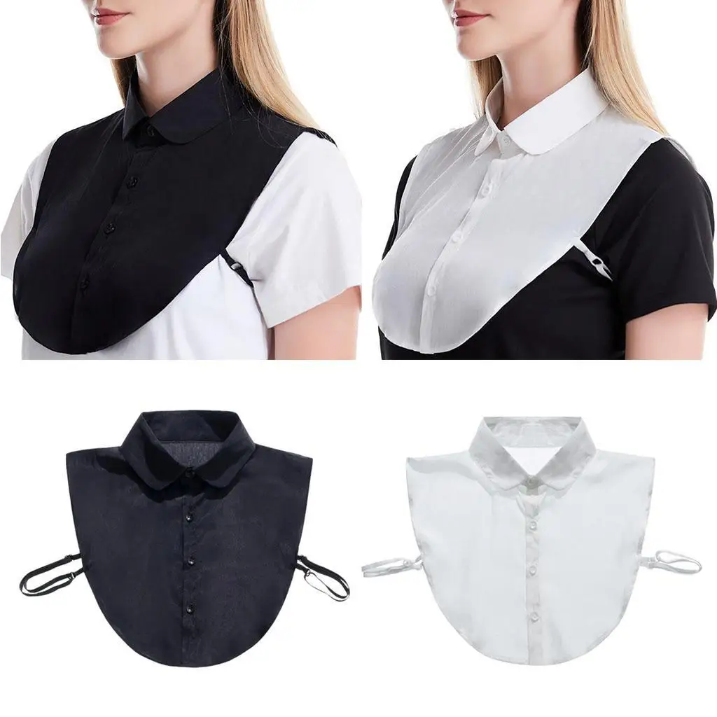 สุภาพสตรี Faux COLLAR เสื้อที่ถอดออกได้ Dickey COLLAR PAN Dicky COLLAR