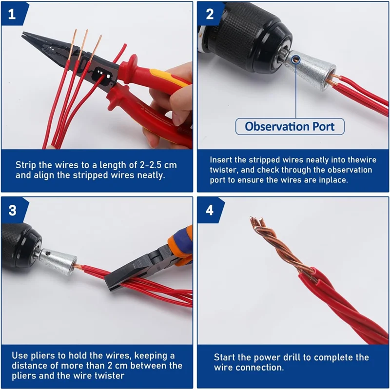 

Wire Twister Tool For Drill, Drill Wire Twister,Portable Bit Holders,Wire Twisting Tool For Electrical Power Drills-ABUA