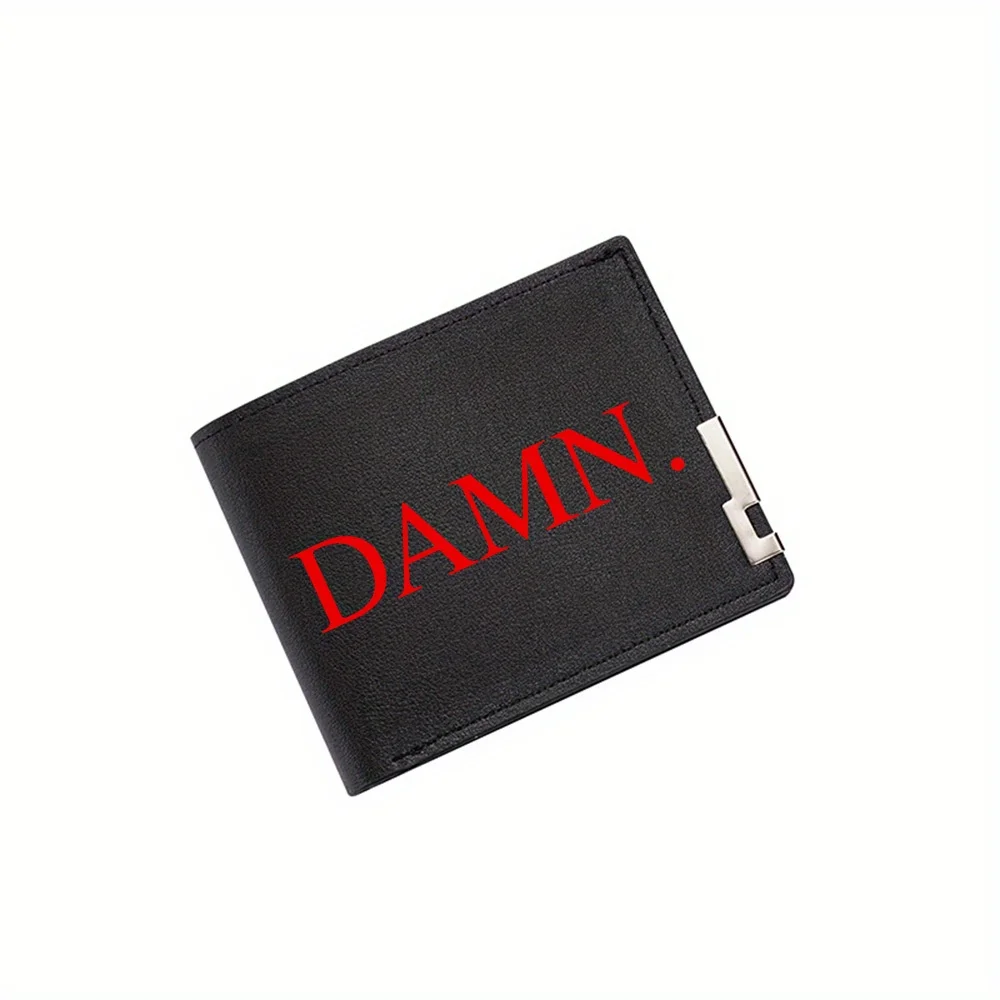 

Bold red text,simple black background Men's Wallet Printing Design Simple Modern Stylish Business Father's Boyfriend's Christmas