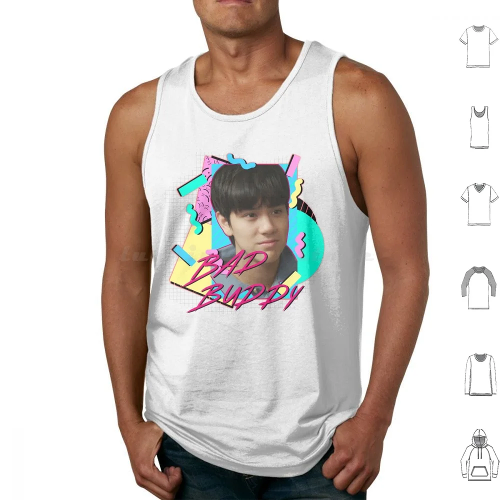 Bad Buddy-Pran ( 90S Style ) Tank Tops Print Cotton Bl Boys Love Thai Thai Drama Kawaii Cute Boy Love Yaoi Bl Book