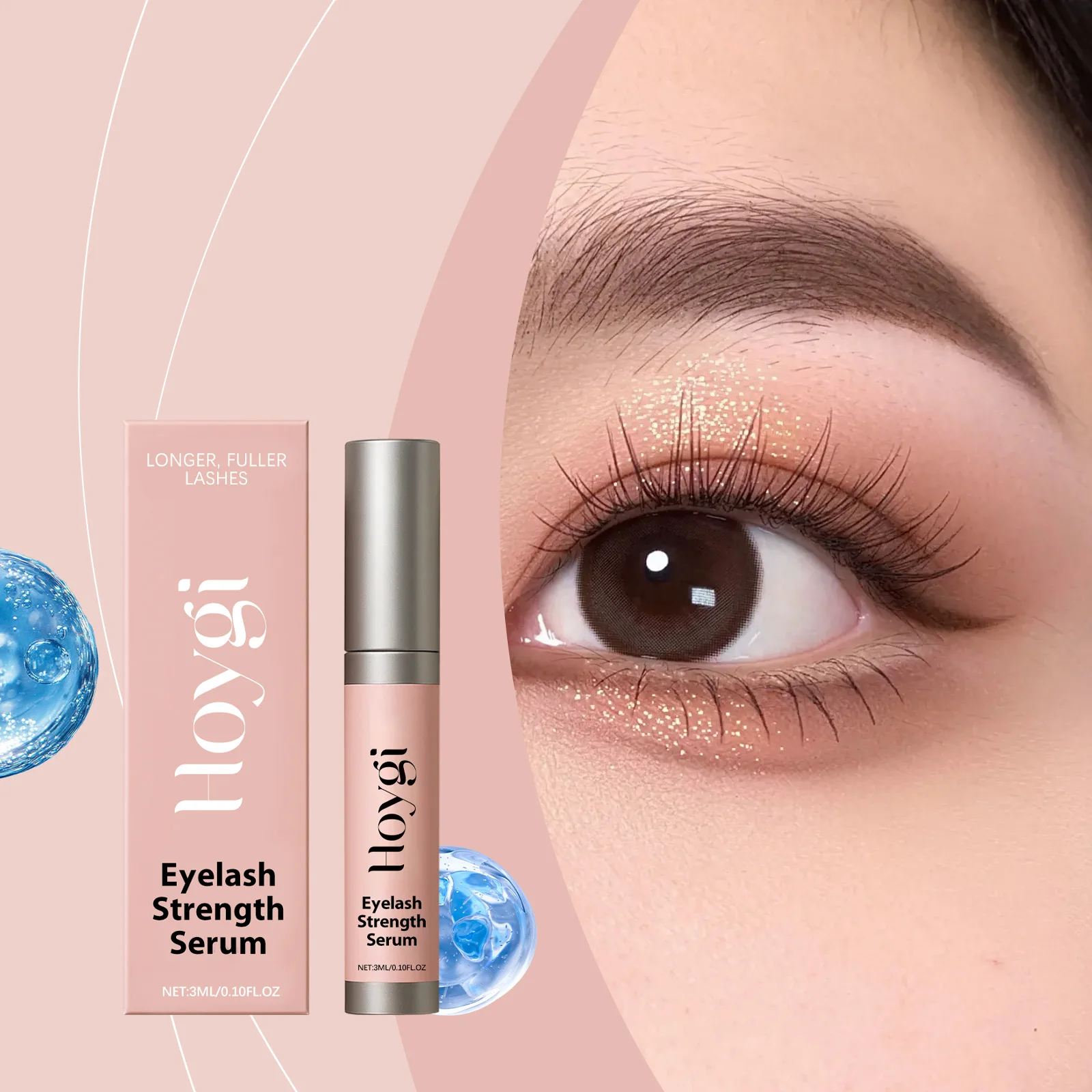 le ciglia ricce nere jet nutrizionali liquide non sono facili da prendere di ciglia più lunghe e più spesse, cura degli occhi, trucco