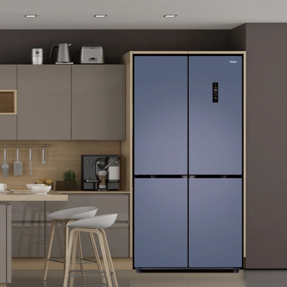 Haier luxury interior four-door refrigerator HRS445MNB 433L _ door-to-door installation