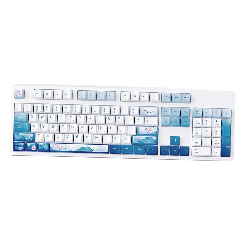 Gaming Mechanical Keyboard 104 Keys USB Computer Keyboard Chinese Lotus Style for PC Gamer Desktop Laptop