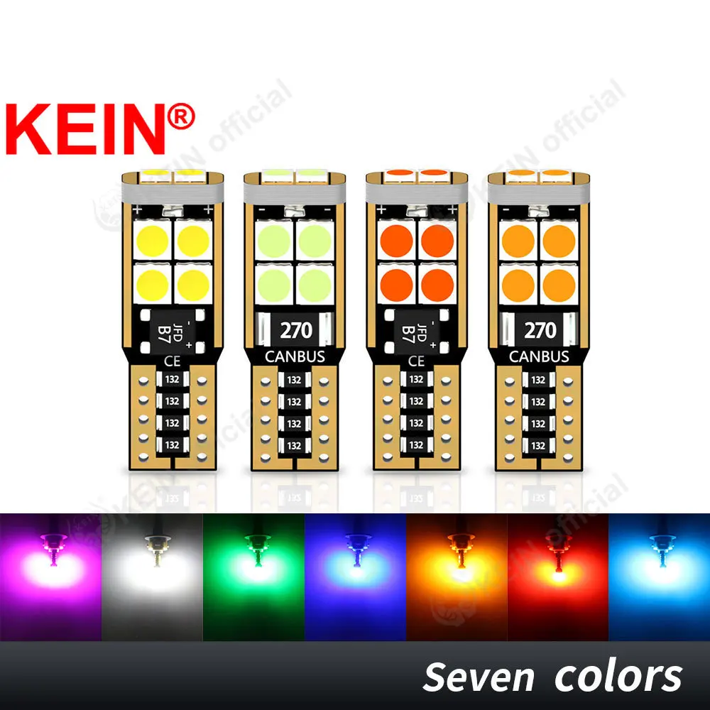 

KEIN 1x T10 Led Bulb Parking WY5W Dome W5W 194 Interior License Plate 3030 10SMD Reading Side Marker Signal Lamp Car Light 12V