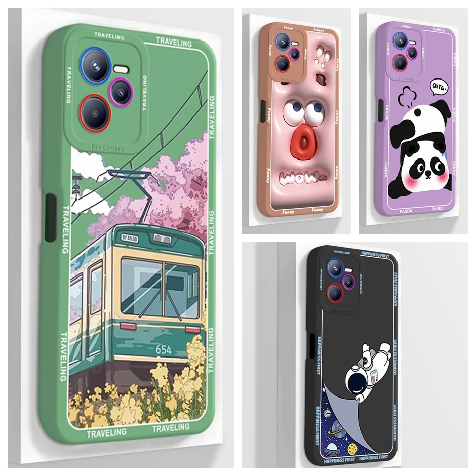 For Realme C35 Phone Case RMX3511 Silicone Soft Back Cover for OPPO Realme Narzo 50A Prime RealmeC35 Funda Cases Cute Cartoon