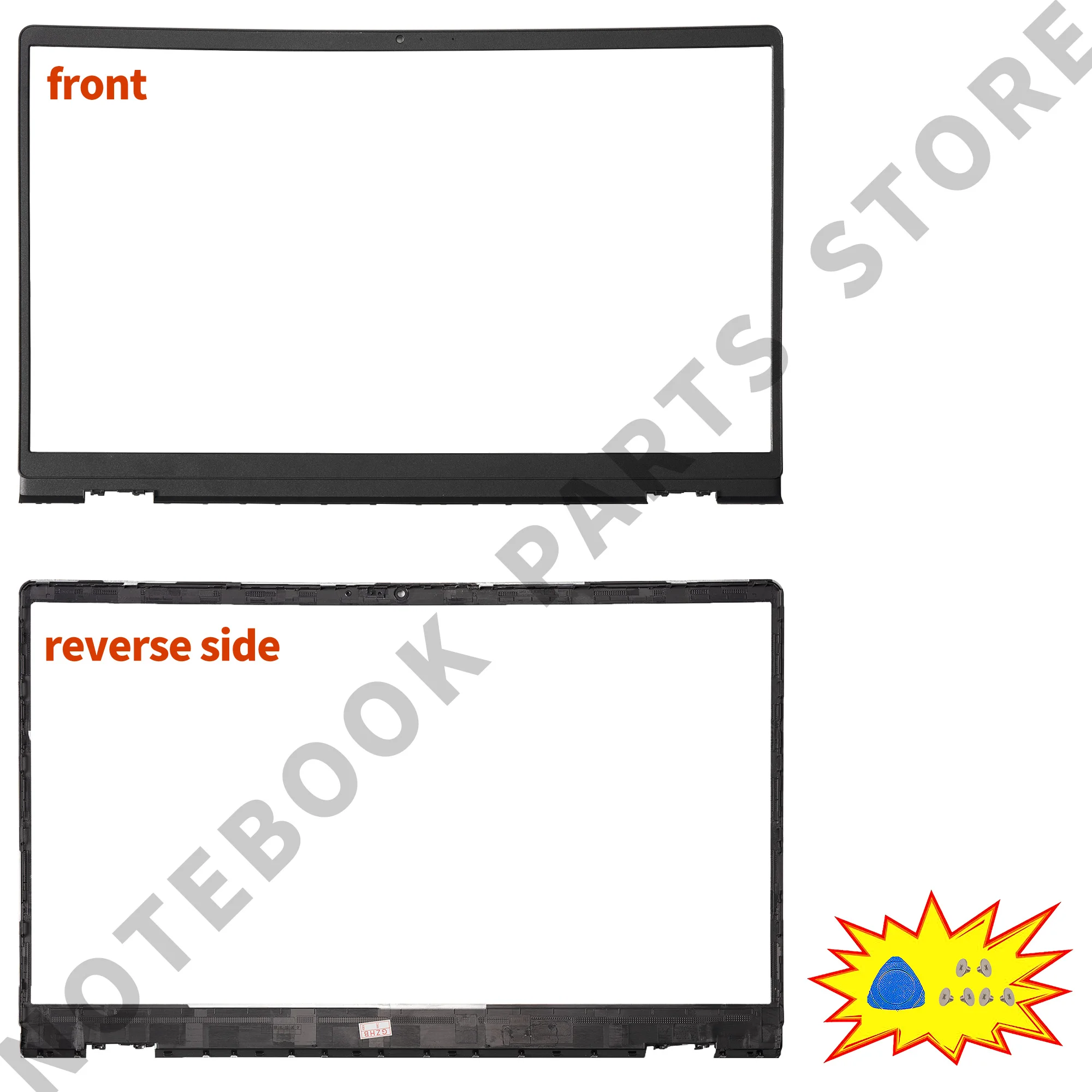 Imagem -05 - Parte para Inspiron 15 3510 3511 3515 3520 3521 Lcd Capa Traseira Moldura Tampa Superior Prata Cinza Preto 0ddm9d 0t4mt1 00wpn8 Substituir