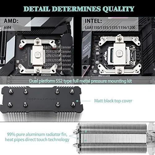 FOR Thermalright Assassin X120 Refined SE CPU Air Cooler, 4 Heat Pipes computer Fan