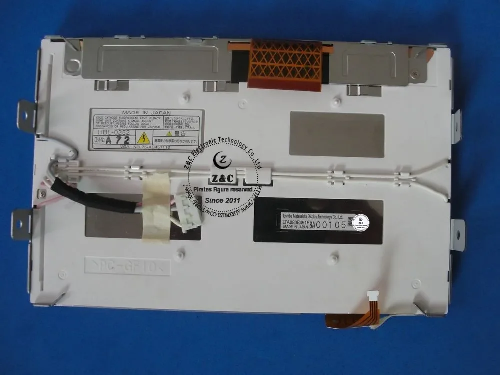 

LTA080B451F LTA080B040F Оригинальный 8-дюймовый ЖК-экран для GPS-навигации с объективом дигитайзера сенсорного экрана